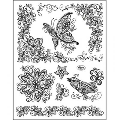 Viva Decor Clear Stamps - Scribble Butterfly